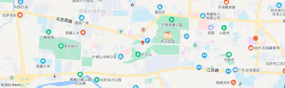 拉萨药王山菜市场站_公交站地图_拉萨公交_妙搜公交查询2025