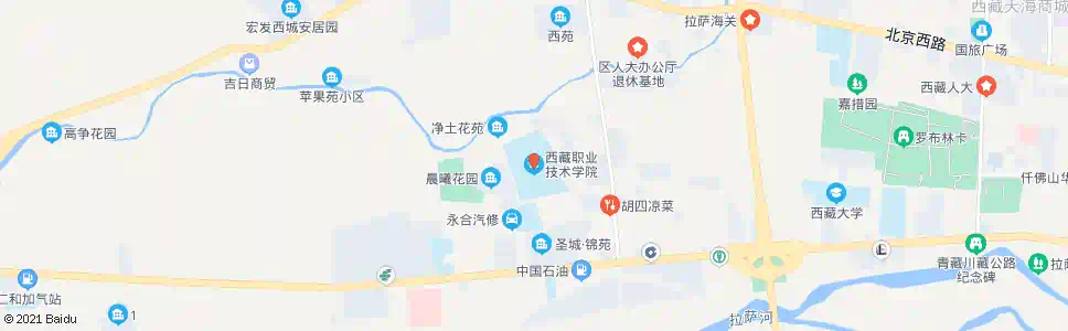 拉萨职业技术学校_公交站地图_拉萨公交_妙搜公交查询2025
