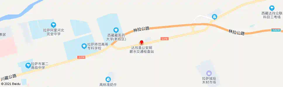 拉萨达孜县公安局站_公交站地图_拉萨公交_妙搜公交查询2025