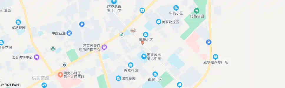 阿克苏解放中路(南行民主路)_公交站地图_阿克苏公交_妙搜公交查询2025