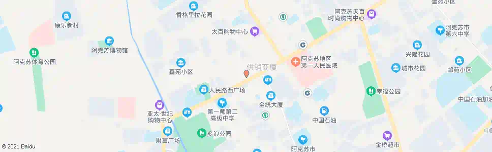阿克苏西大街(西行)_公交站地图_阿克苏公交_妙搜公交查询2025