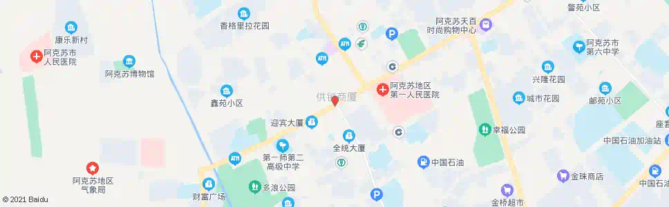 阿克苏东大街(西)_公交站地图_阿克苏公交_妙搜公交查询2025