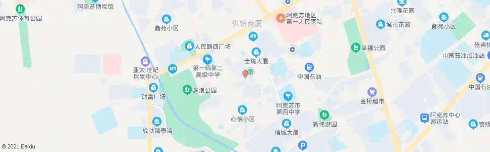 阿克苏团结路(西)_公交站地图_阿克苏公交_妙搜公交查询2025