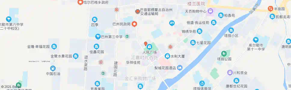 巴音郭楞南广场_公交站地图_巴音郭楞公交_妙搜公交查询2025
