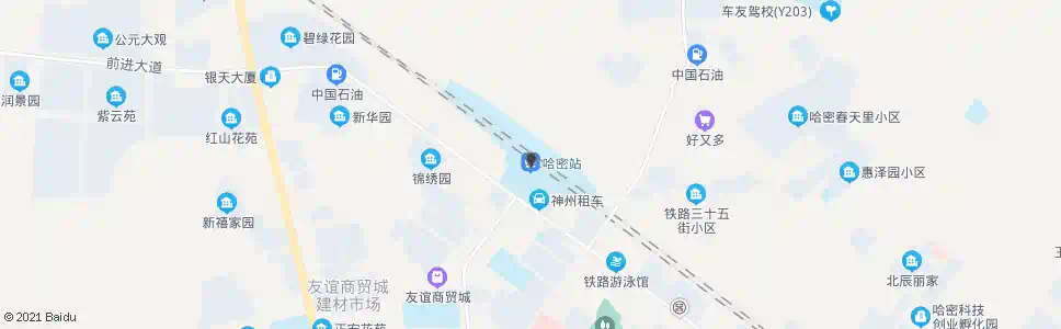 哈密铁分局_公交站地图_哈密公交_妙搜公交查询2025