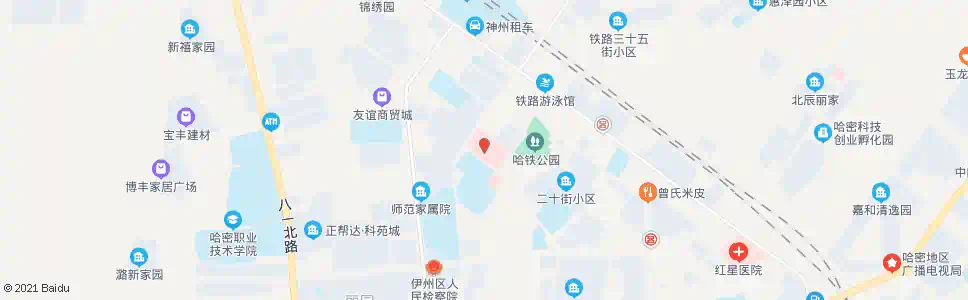 哈密第二人民医院_公交站地图_哈密公交_妙搜公交查询2025