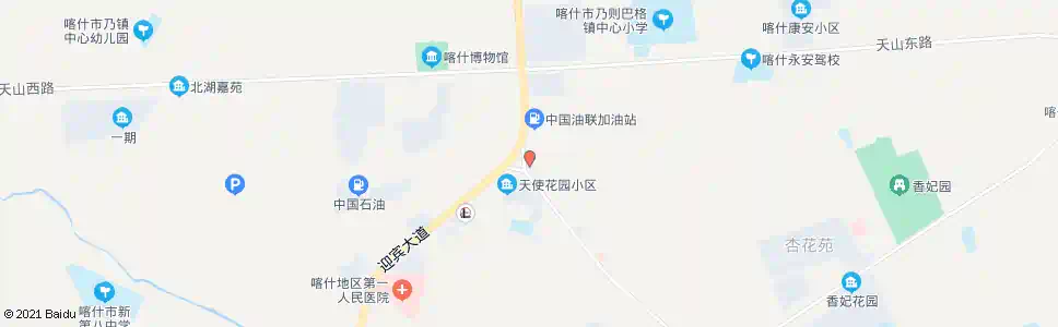 喀什新宾馆_公交站地图_喀什公交_妙搜公交查询2025