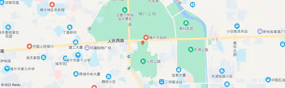 喀什人民广场_公交站地图_喀什公交_妙搜公交查询2025