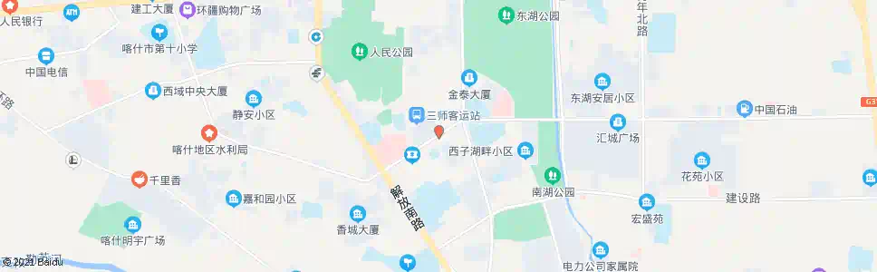 喀什三中_公交站地图_喀什公交_妙搜公交查询2025