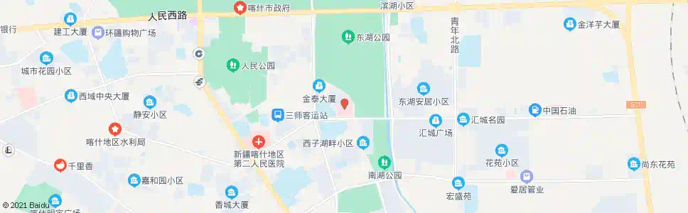喀什人民医院_公交站地图_喀什公交_妙搜公交查询2025