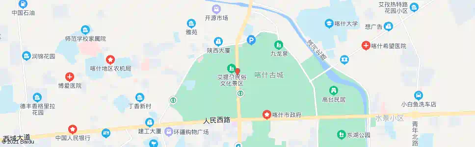 喀什艾提尕尔_公交站地图_喀什公交_妙搜公交查询2025