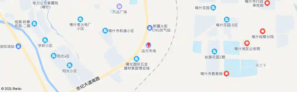 喀什远方建材市场_公交站地图_喀什公交_妙搜公交查询2025