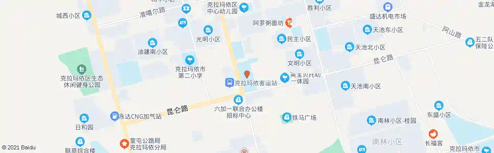 克拉玛依第二中学_公交站地图_克拉玛依公交_妙搜公交查询2025