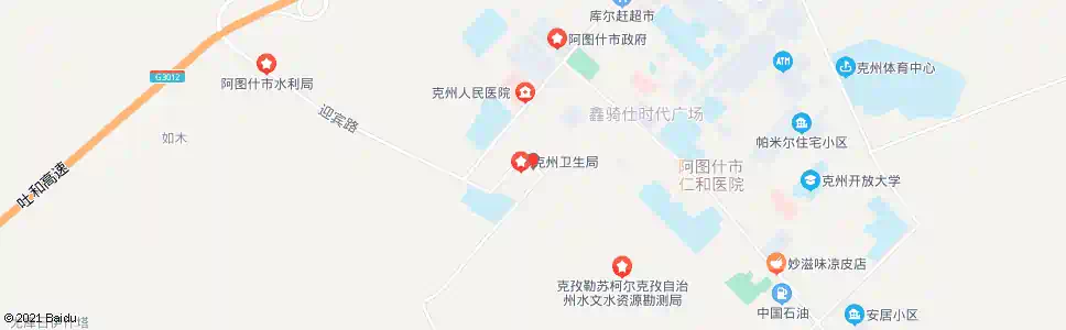 克孜勒苏阿孜汗路口(南行)_公交站地图_克孜勒苏公交_妙搜公交查询2025