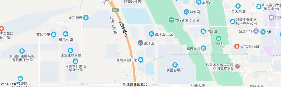 乌鲁木齐德泽园_公交站地图_乌鲁木齐公交_妙搜公交查询2025