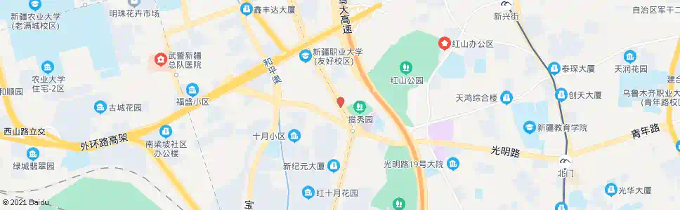 乌鲁木齐红山站_公交站地图_乌鲁木齐公交_妙搜公交查询2025
