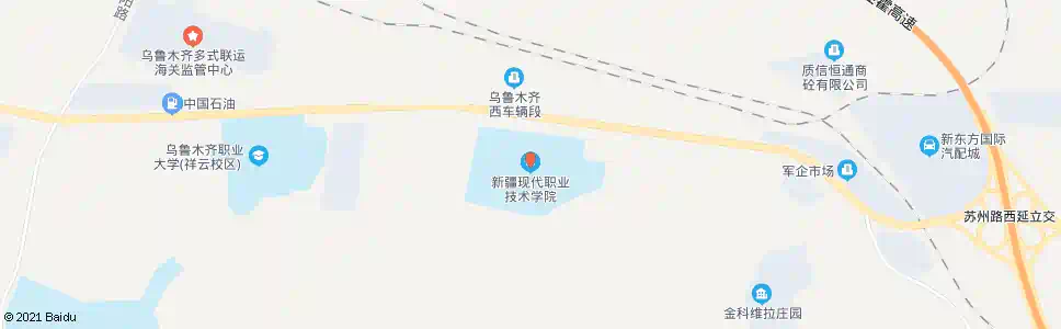 乌鲁木齐现代技术学校_公交站地图_乌鲁木齐公交_妙搜公交查询2025