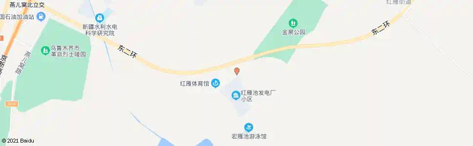 乌鲁木齐红雁池(东)_公交站地图_乌鲁木齐公交_妙搜公交查询2025