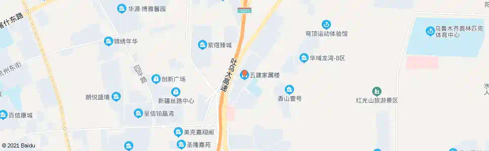 乌鲁木齐五建家属区_公交站地图_乌鲁木齐公交_妙搜公交查询2025