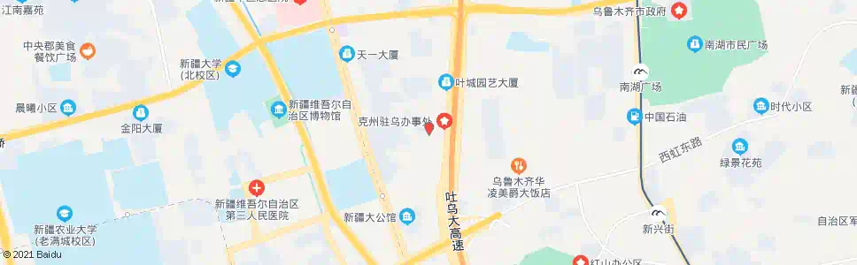 乌鲁木齐乌管处家属院_公交站地图_乌鲁木齐公交_妙搜公交查询2025