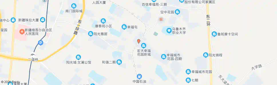 乌鲁木齐百信幸福花园_公交站地图_乌鲁木齐公交_妙搜公交查询2025