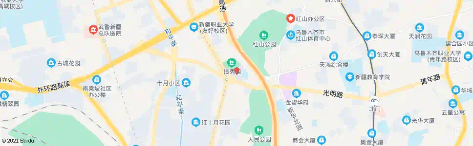 乌鲁木齐红山友好百盛_公交站地图_乌鲁木齐公交_妙搜公交查询2025