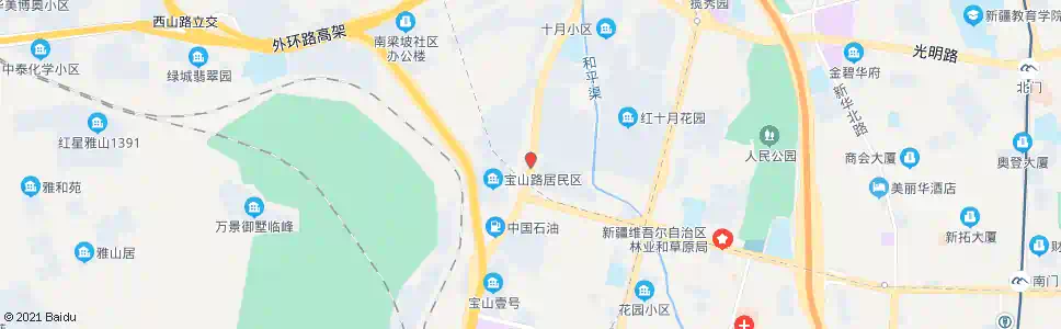 乌鲁木齐宝山饭店_公交站地图_乌鲁木齐公交_妙搜公交查询2025
