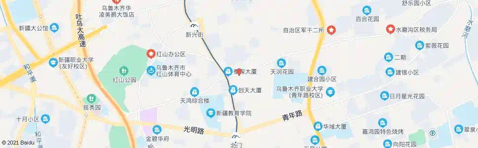 乌鲁木齐家属院_公交站地图_乌鲁木齐公交_妙搜公交查询2025
