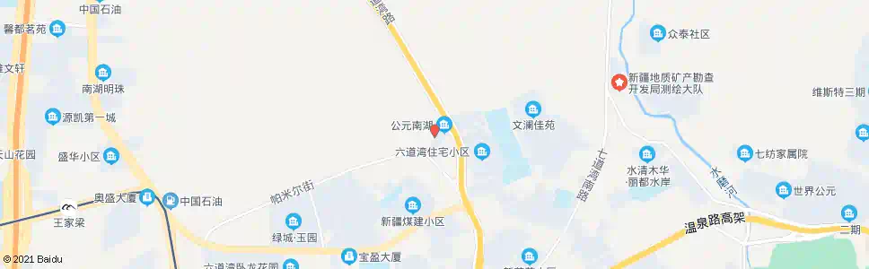 乌鲁木齐公元南湖一期_公交站地图_乌鲁木齐公交_妙搜公交查询2025