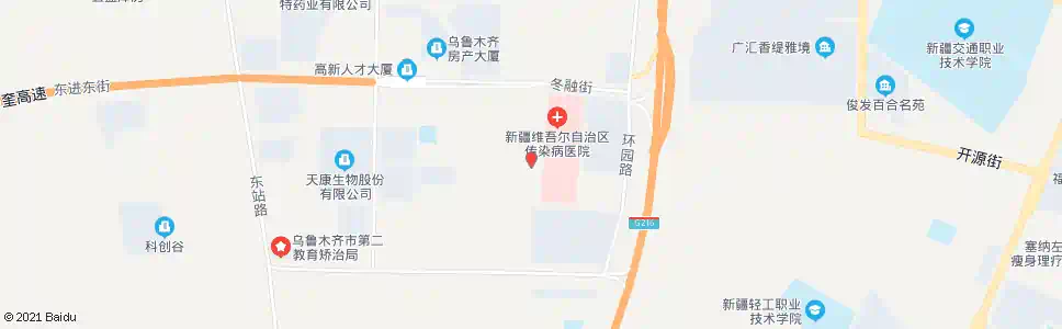 乌鲁木齐第六人民医院_公交站地图_乌鲁木齐公交_妙搜公交查询2025