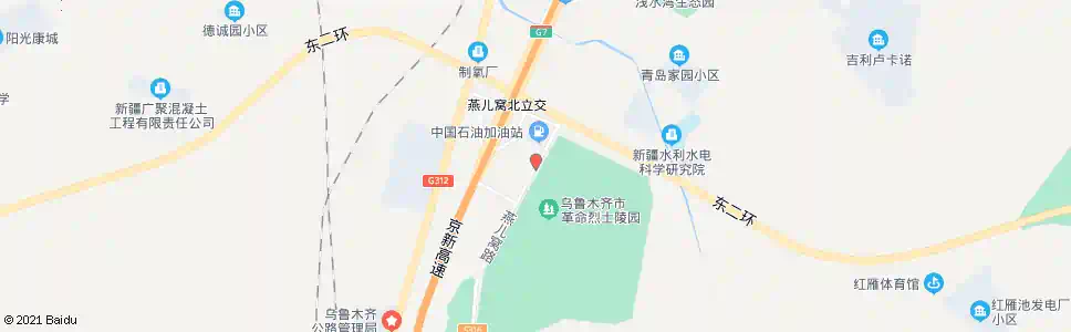 乌鲁木齐烈士陵园_公交站地图_乌鲁木齐公交_妙搜公交查询2025
