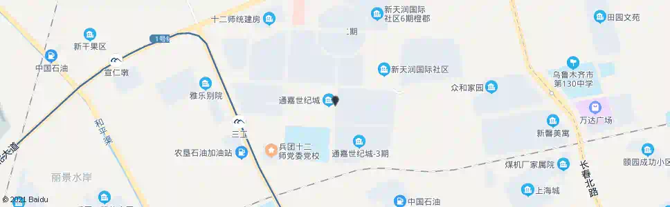 乌鲁木齐通嘉世纪城二期_公交站地图_乌鲁木齐公交_妙搜公交查询2025