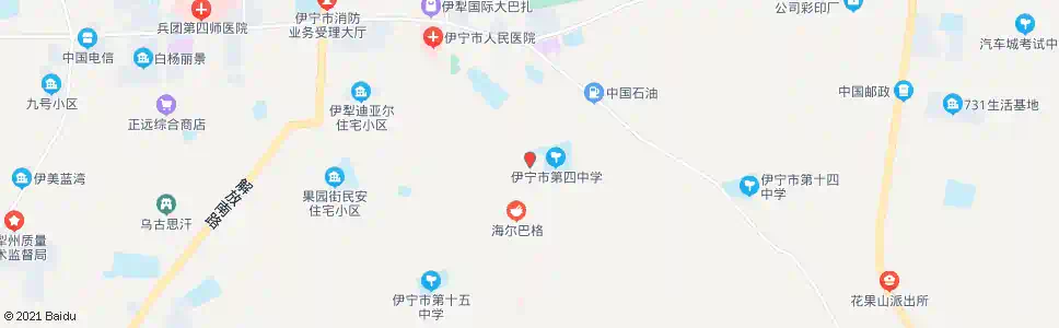 伊犁四中_公交站地图_伊犁公交_妙搜公交查询2025