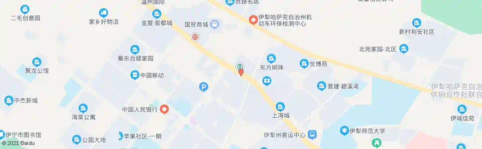 伊犁国文公学(解放西路)_公交站地图_伊犁公交_妙搜公交查询2025