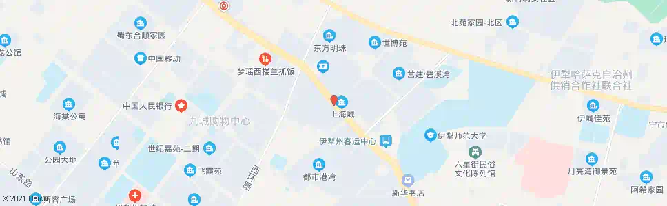伊犁上海城_公交站地图_伊犁公交_妙搜公交查询2025
