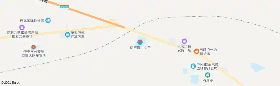 伊犁伊宁市十七中学_公交站地图_伊犁公交_妙搜公交查询2025