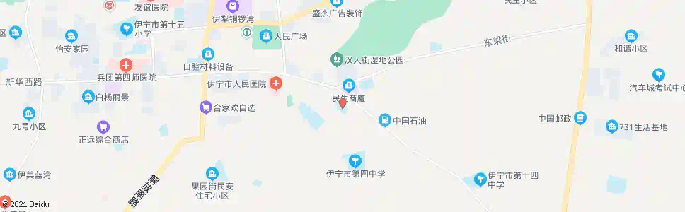 伊犁伊宁市十四小学_公交站地图_伊犁公交_妙搜公交查询2025