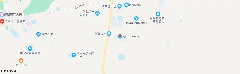 伊犁731生活基地_公交站地图_伊犁公交_妙搜公交查询2025