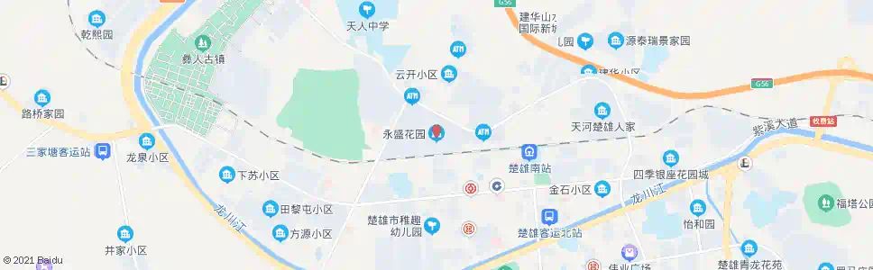 楚雄永盛花园_公交站地图_楚雄公交_妙搜公交查询2025