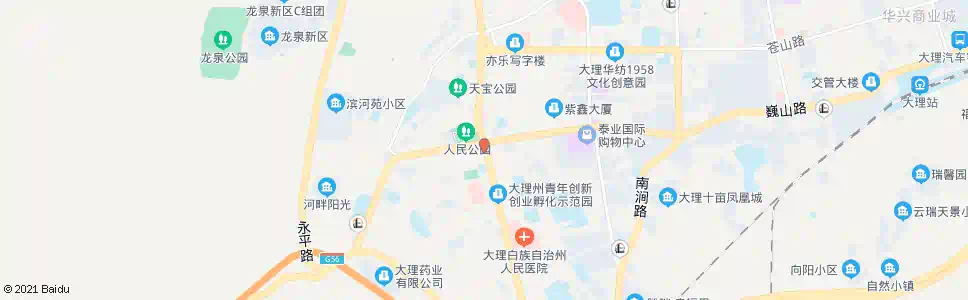 大理民贸(沿建设路)_公交站地图_大理公交_妙搜公交查询2025