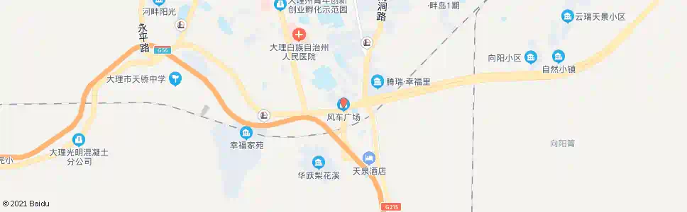 大理风车广场_公交站地图_大理公交_妙搜公交查询2025