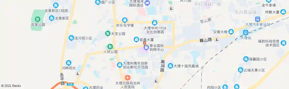 大理绿玉公园(左转泰安路)_公交站地图_大理公交_妙搜公交查询2025