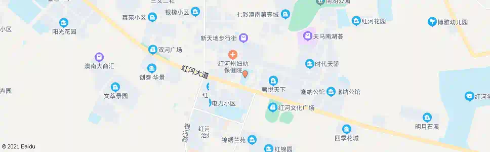 红河州体育馆(锦华路)_公交站地图_红河公交_妙搜公交查询2025