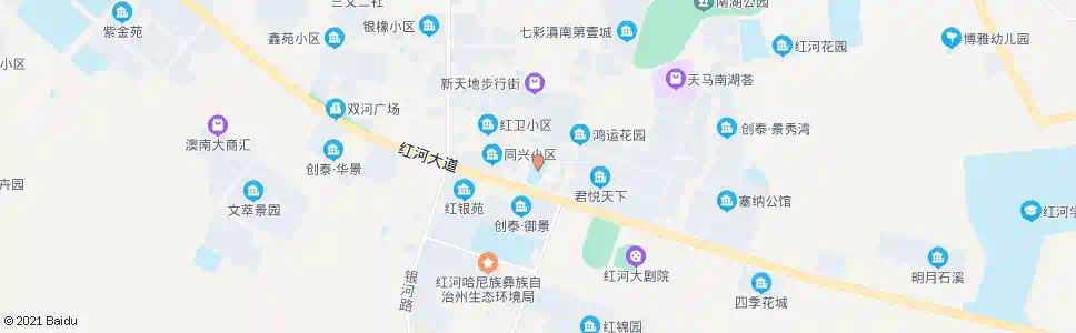 红河州体育馆_公交站地图_红河公交_妙搜公交查询2025
