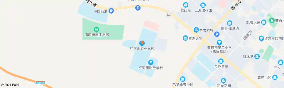 红河州农校_公交站地图_红河公交_妙搜公交查询2025