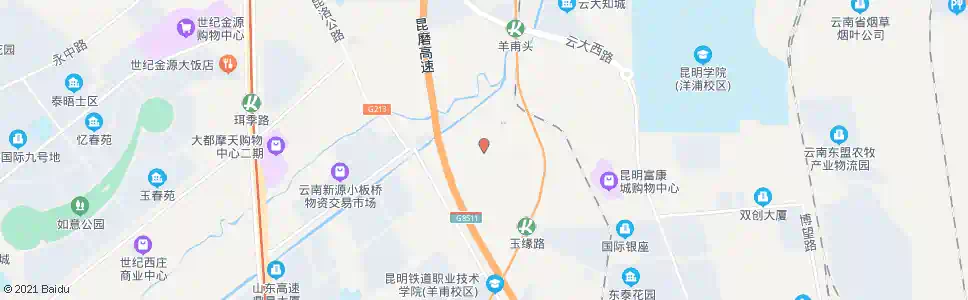 昆明羊甫村西_公交站地图_昆明公交_妙搜公交查询2025