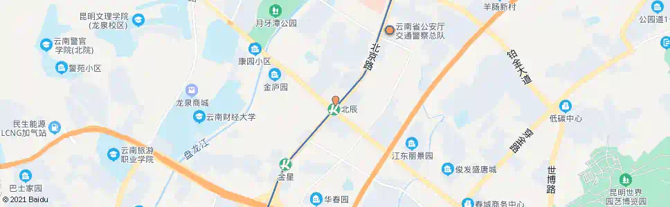 昆明北辰地铁站(北辰大道)_公交站地图_昆明公交_妙搜公交查询2025