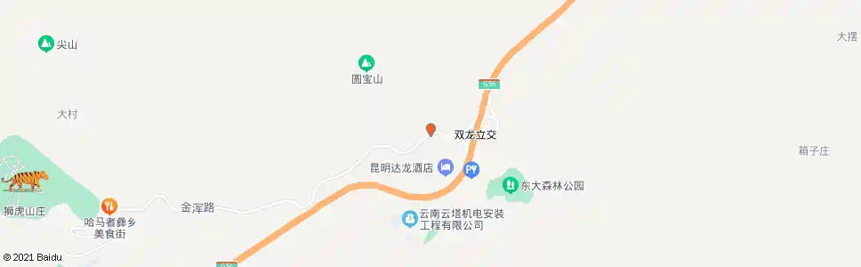 昆明大凹子村西_公交站地图_昆明公交_妙搜公交查询2025