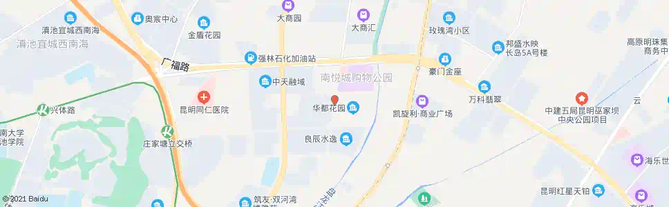 昆明华都小区(官南大道)_公交站地图_昆明公交_妙搜公交查询2025