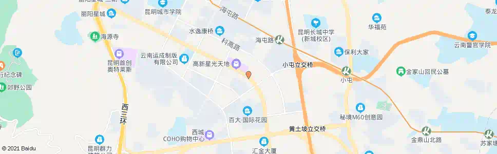 昆明科发路口海源北路_公交站地图_昆明公交_妙搜公交查询2025